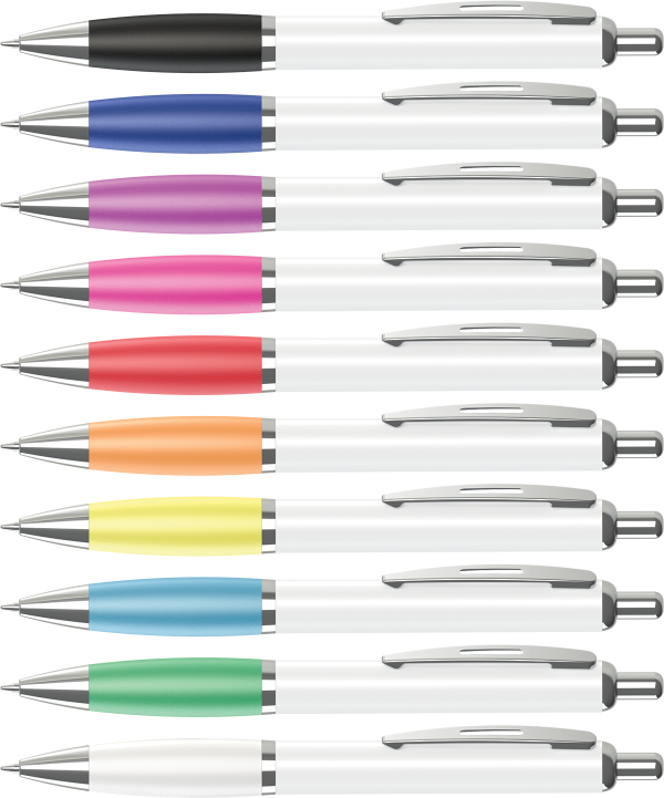 Contour White Ballpen 