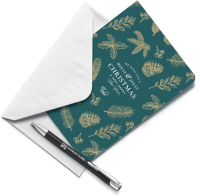Greeting Card with Mood Softfeel GRS Recycled Ballpen